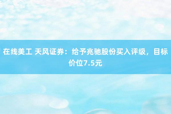 在线美工 天风证券：给予兆驰股份买入评级，目标价位7.5元