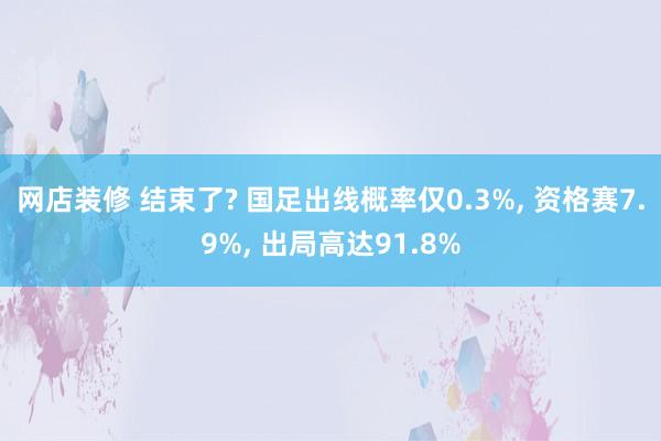 网店装修 结束了? 国足出线概率仅0.3%, 资格赛7.9%, 出局高达91.8%